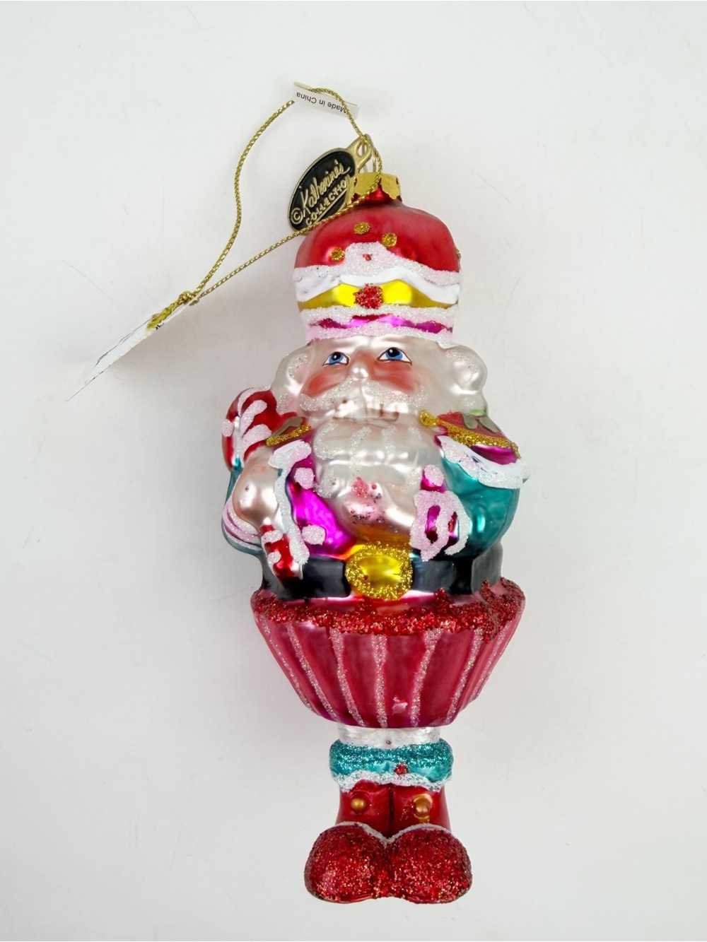 Katherines Collection Glass Nutcracker Cupcake Christmas Ornament Sweet New Tag